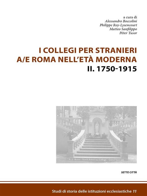Title details for I Collegi per stranieri a/e Roma nell'età moderna by Autori Vari - Available